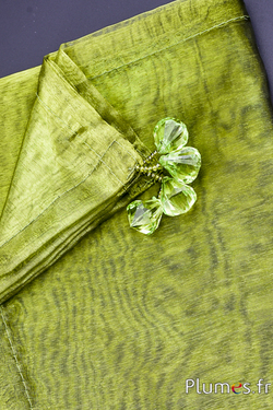 Nappe en organza - 140 x 140 cm - olive